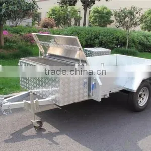 8x5ft Hot Dipped Galvanized Heavy Duty Single Axle With Disc Brake Box Trailer thumbnail-5