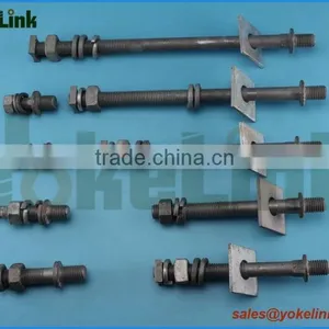 Wood Crossarm 3/4'' Carbon Steel Line Post Stud for Power Line Hardware thumbnail-4