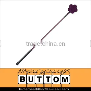 Horse Riding Whip Kids Horse Riding Whip With Flower Flap Glitter Cover Plastic Handle 27" Top Quality Horse Riding Whip thumbnail-1