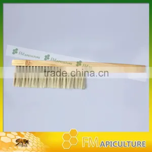 3 Rows Bee Brush Bristle Wood Handel; Hotsale Bee Brusher , thumbnail-4