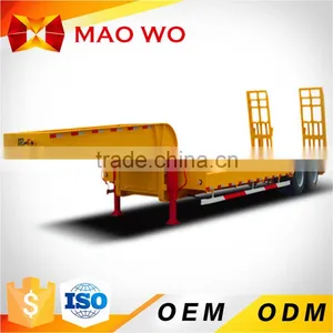 3 Axles Extendable Lowbed Trailer, Telescoping Container Trailer thumbnail-3