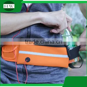 Wholesale Logo Printed Reflective Waterproof Led Cell Mobile Phone Gym Sports Running Belt Elastic Waist Bag With Water Bottle thumbnail-5