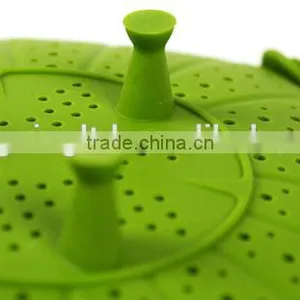 Silicone Vegetable Fruit Strainer Colander Basket Mat Bowl Steamer thumbnail-3