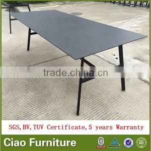 New Design Outdoor Furniture Aluminium Table Stone Glass Top thumbnail-2
