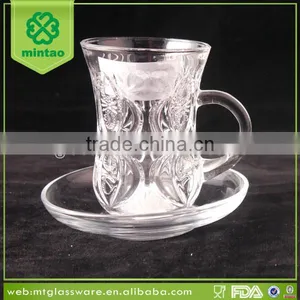 FDA Eco Friendly Turkish Glass Cup With Saucer,turky Glass thumbnail-1