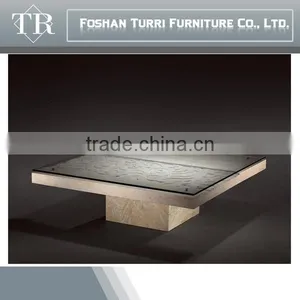 Modern White Iran Travertine Rectangle Center Table thumbnail-3