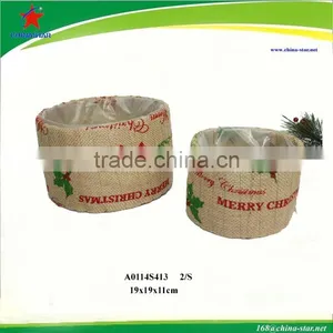 Jute Christmas Basket for Candy Packing thumbnail-1