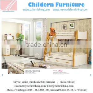 SJA02China Wholesale Beech Wood Solid Wood Kids Bunk Bed Child Bunk Bed thumbnail-1