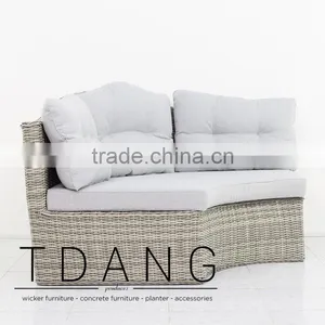 Dreux Outdoor Corner Bench - Vietnam Wicker Furniture - Poly Rattan Furniture thumbnail-2