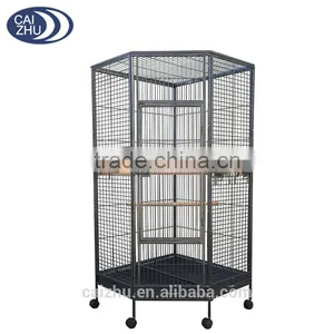 Large 162cm Corner Parrot Aviary Bird Cage With Wheels thumbnail-2