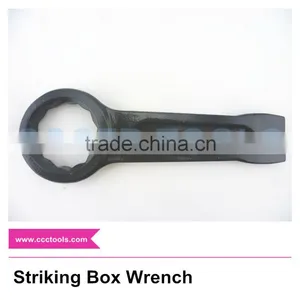 High Quality 45# Steel Striking Box Wrench,40 CR Slugging Ring Spanner,Size 19mm Hammer Ring Spanner thumbnail-1
