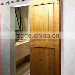 SUS304 European American Style Security Sliding Door Hardware Track And Roller Wheels Stop For Wooden Door thumbnail-2