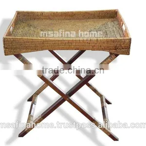 Square Rattan Occasional Table thumbnail-1