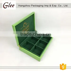 Good Velvet 6 Compartment Personalised Wood Box for Tea thumbnail-1