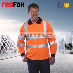 T-shirt Design Mesh Fabric 100% Polyster Safety T-shirt for Worker Birdeyes Safety T-shirt thumbnail-3