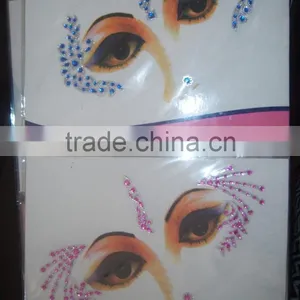 Crystal Face Eye Sticker TATTOO Carnival BINDI thumbnail-5