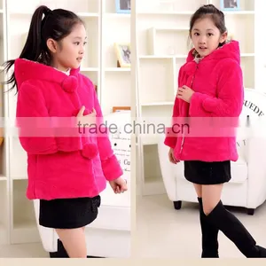 5-11 Years Sweet Beauty Girls Imitation Fur Coat, Comfortable Fashion Autumn and Winter Coat thumbnail-6