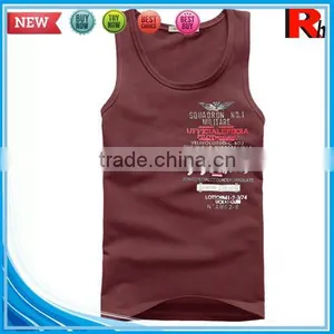 China Custom Wholesale Polyester Screen Printed Tank Tops thumbnail-1