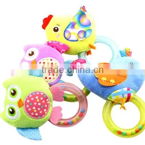 Colourful Circle Baby Plastic Ring Rattle Insert Teether Toy For Gift thumbnail-5