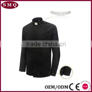 USA Hot Sale Custom Tab Collar Cotton/polyester Clergy Shirt thumbnail-1