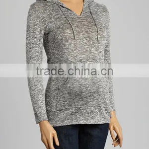 Hot Sale Maternity Hoodies With Jasper Gray Maternity Hooded Sweatshirt Soft Women Clothes SW80817-2 thumbnail-1