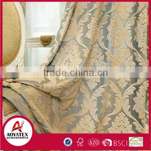100% Polyester Latest Elegant Flocking Curtains for the Living Room thumbnail-3