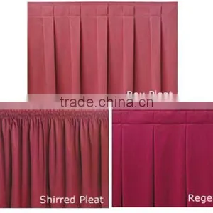 Box Pleats Tradeshow Table Skirt and Party Polyester Table Skirting thumbnail-1