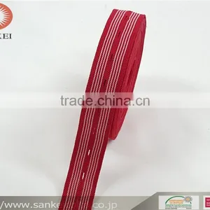 Buttonhole Elastic Webbing,we Can Weave Lines of Different Thickness and Color as per Customer's Requirement.PGM-092 thumbnail-1