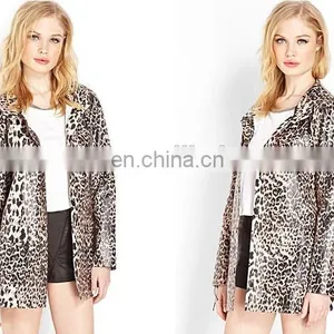 2015 Latest Fashion Guang Zhou Custom Coat,Leopard Print Raincoat Jacket thumbnail-2
