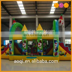 Kids Entertainment Pvc Tarpaulin Clown Inflatable Combo Bouncer Slide thumbnail-2