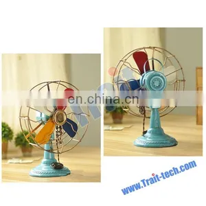 High Quality Retro Colorized Fan Handicraft Articles Vintage Fan Props European-style Craft Fan thumbnail-1