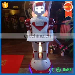 2017 High Quality Humanoid Robot Waiter Restaurant Meal Delivery Robot thumbnail-2