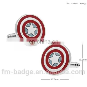 China Wholesale Newest Novelty ,classic Star Cufflinks, Brass Soft Enamel Cuff Link thumbnail-1