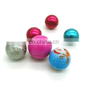 Christmas Empty Gift Tin Ball,candy Packing Tin Ball thumbnail-6