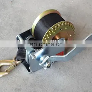 US Model Small Hand Winch 600lb With Black Strap thumbnail-1