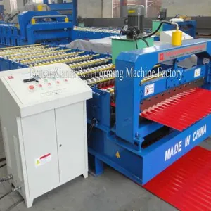 Quality Assured Colored Single Deck Corrugated Roof Board Construction Machinery thumbnail-1