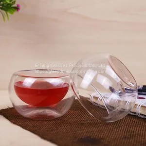 Wholesale Factory Price Amazon Custom Logo 50ml 2oz Double Wall Glass Cup, Drinking Glasses, Double Wall Mini Glass thumbnail-4