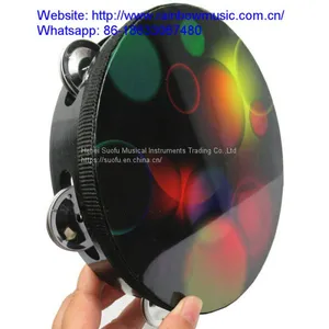 Hot Sale Tambourine Hand Drum Percussion Instruments Jingle Shaker Rhythm Instruments thumbnail-1