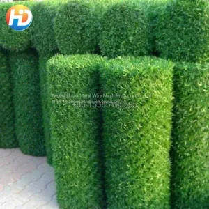Artificial Grass Hedge Link Green Chain Link Fence thumbnail-1