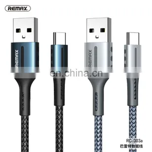 Remax Black Silver Cell Phone Charging Nylon Braided Charging USB Cables Tyoe C / Lighting thumbnail-4
