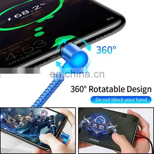 2020 New Design 3A Magnetic USB Data Charger Cable Line Type-C Android IOS Fast Charging 3in1 USB Cable Cell Phone Charger Cable thumbnail-4
