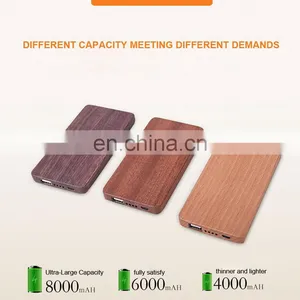 Promotional 4000mAh Card Powerbank, Bamboo Power Bank, Wooden Powerbank thumbnail-1