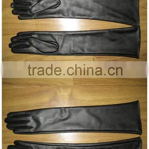 China Manufacturer Fashionable 100% Natural Sheepskin Leather Gloves Colorful thumbnail-2
