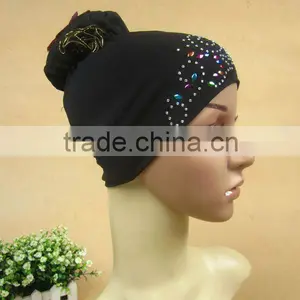 A523 Fashion Flower Islamic Hijab Cap,muslim Hejab Hat thumbnail-1
