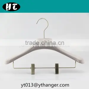 Luxury Grey Color Clothes Plastic Hanger Coat Rubber Hanger With Trousers Clip thumbnail-2