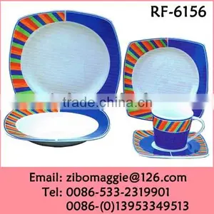 Professional Cheap White Promotion Stoneware Dinnerware With Custom Design thumbnail-1