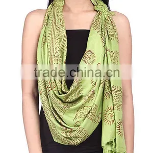 Stole Om Print Yoga Hindu Spiritual Rayon Dupatta Scarf Scarves Wholesale Amazon FBA Suplier thumbnail-2
