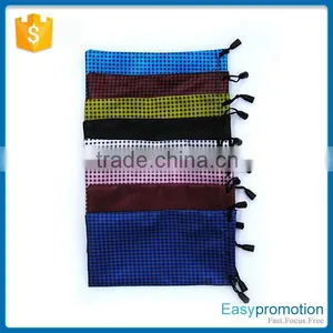 Custom Logo Printed Microfiber Drawstring Sunglasses Bags Wholesale thumbnail-3