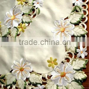 Beige Flower Beautiful Handmade Embroidery Cheap Tablecloth Wholesale Tablecloth Lmzc1007(3)K thumbnail-3