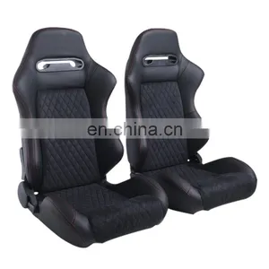 Adjustable Black Universal Use PVC Racing Seats Car Seat thumbnail-4